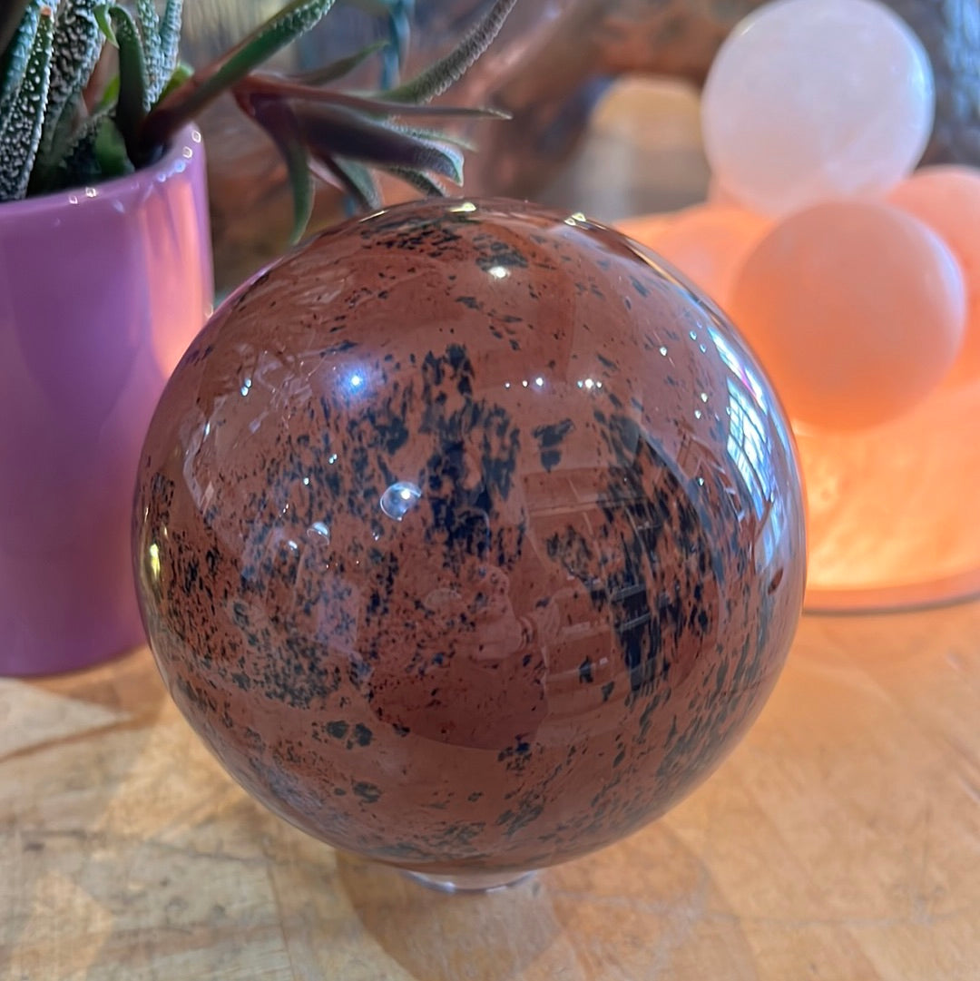 Mahogany Obsidian Sphere