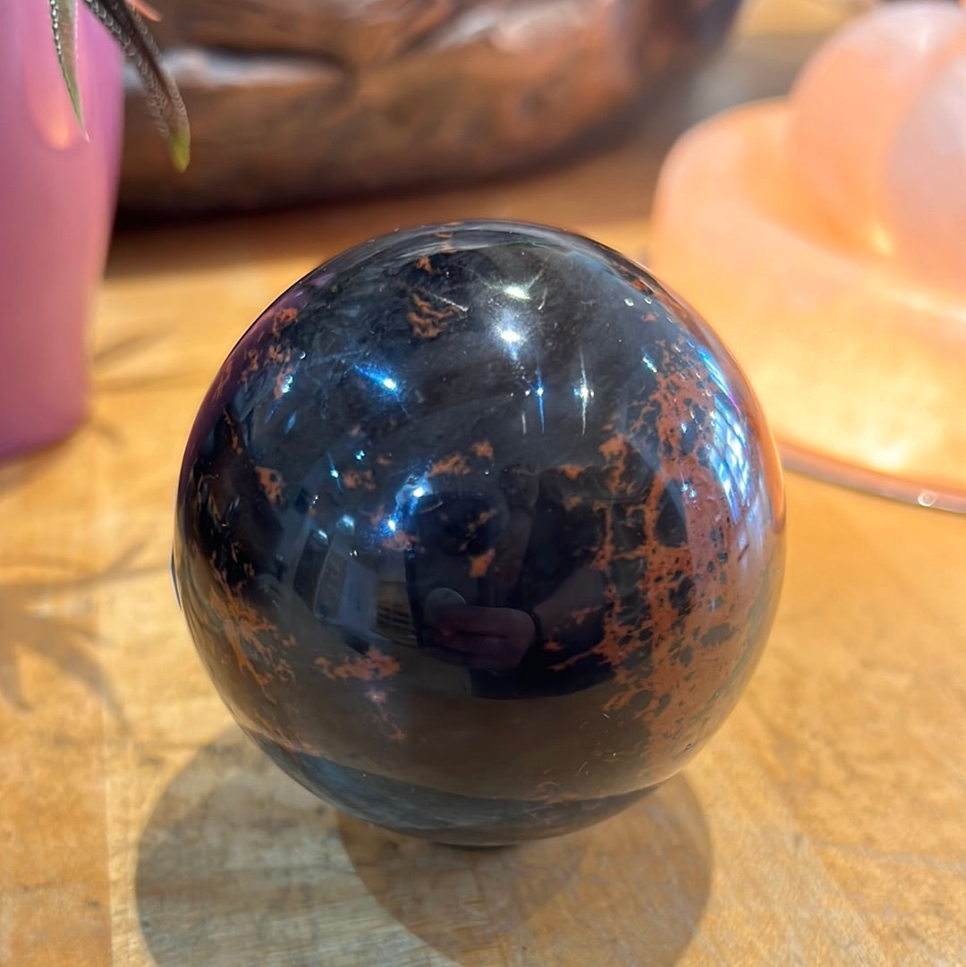 Mahogany Obsidian Sphere