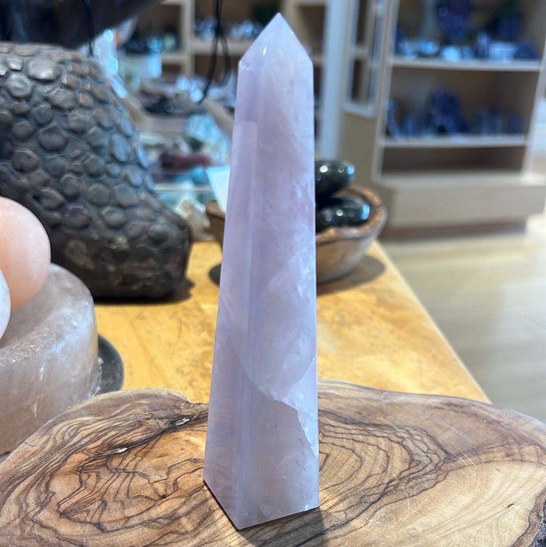 Rose Quartz Obelisk From Brazil