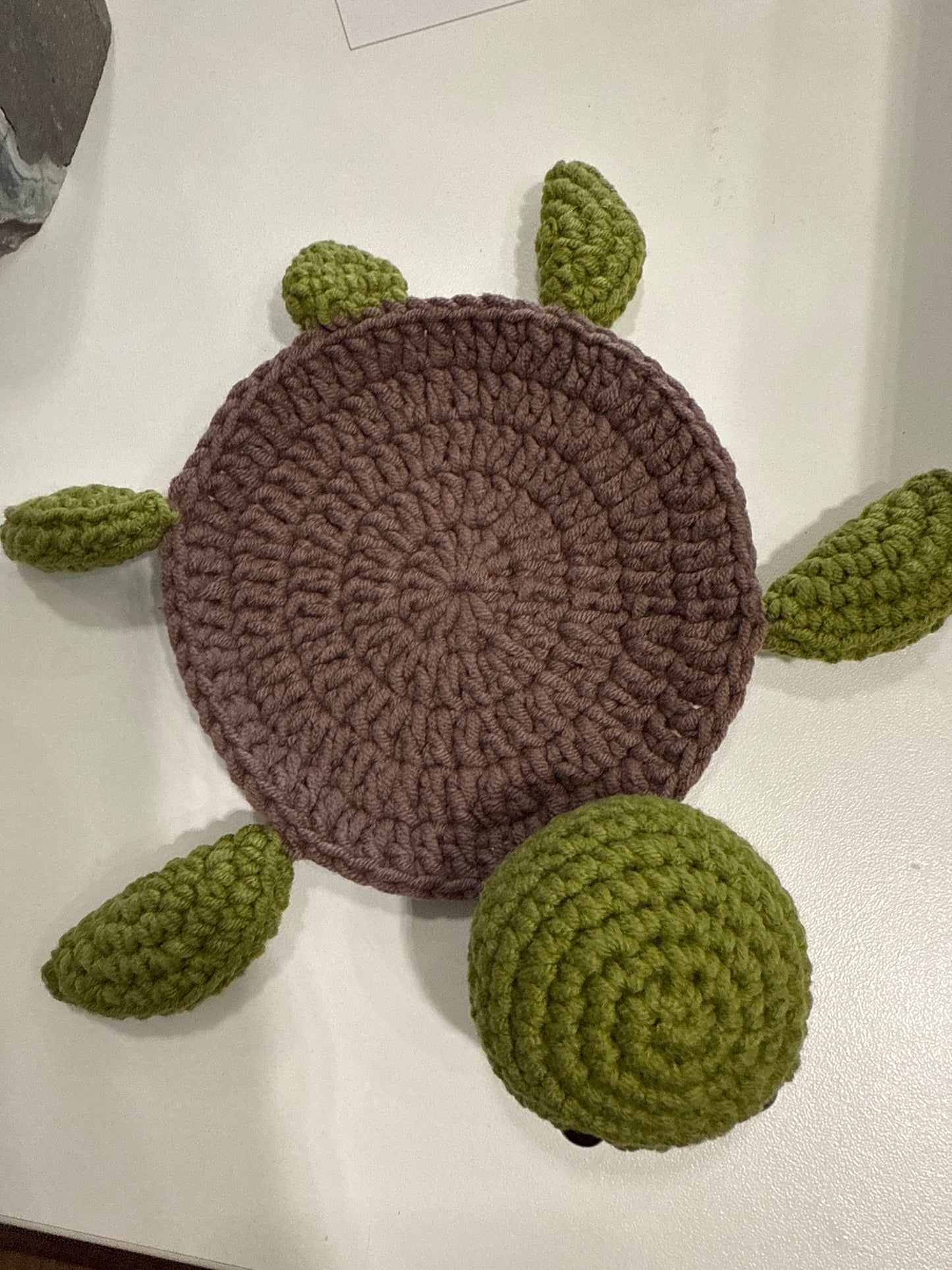 Handmade Crochet Turtle Coaster