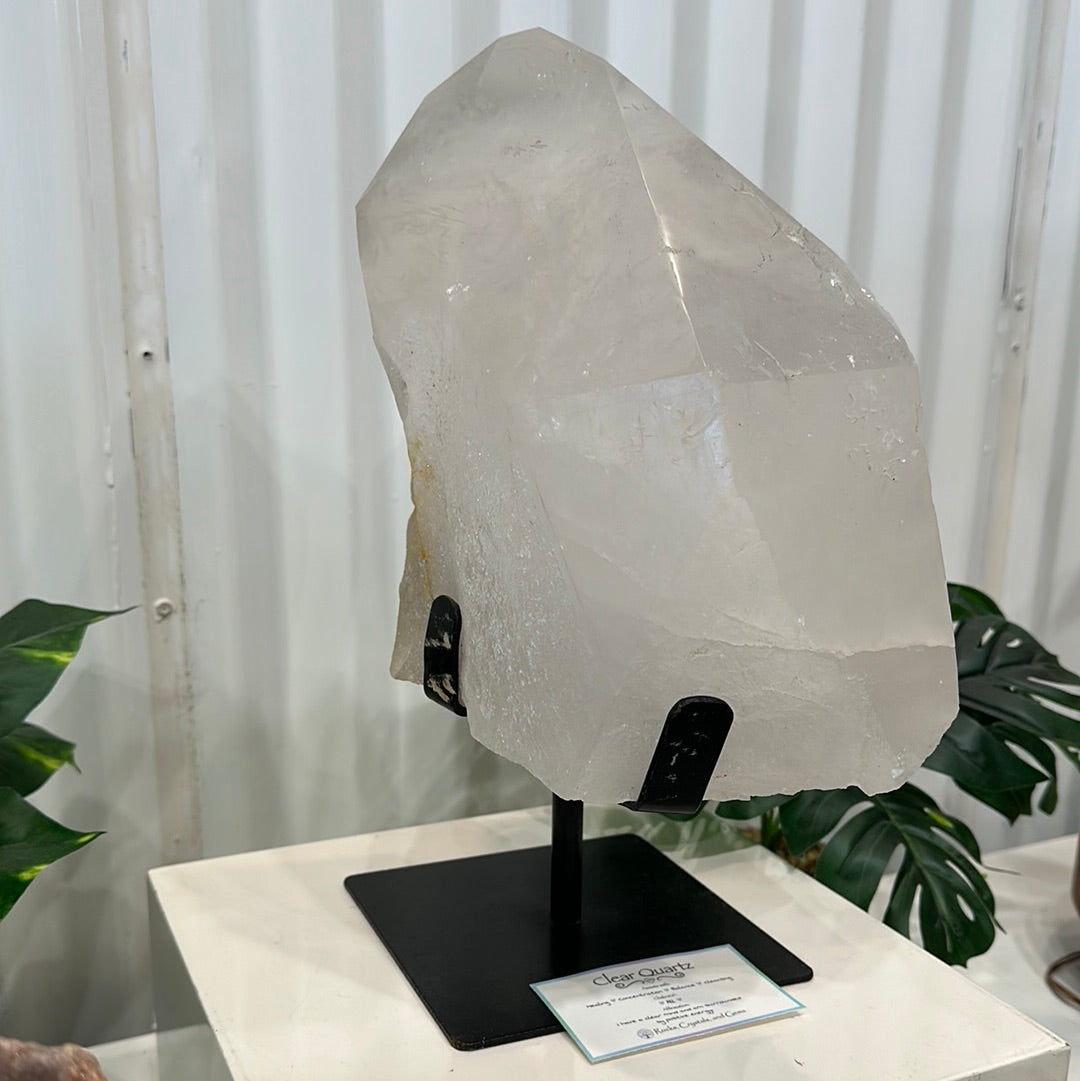 Clear Quartz From Brazil With Stand