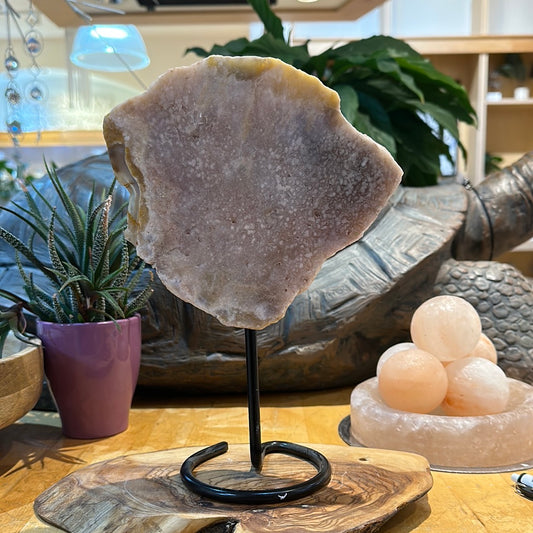 Pink Amethyst on Custom Stand - #27