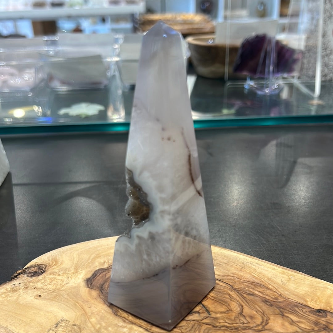 Druzy Agate Obelisk