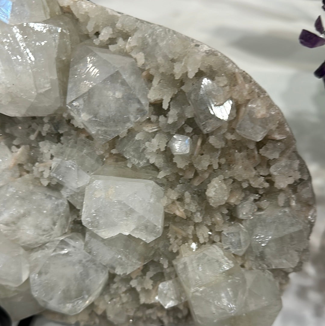 Apophyllite Cluster With Stand