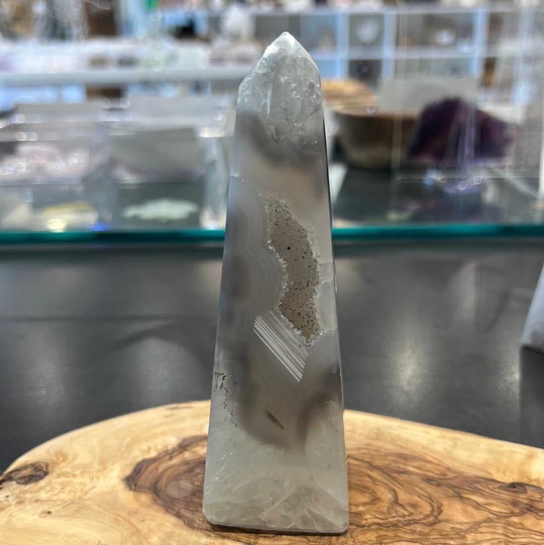 Druzy Agate Obelisk