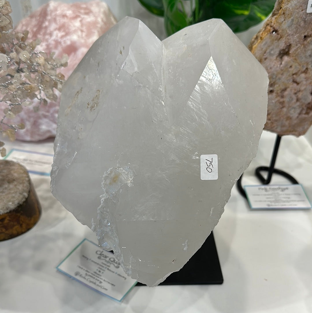 Clear Quartz From Brazil With Stand