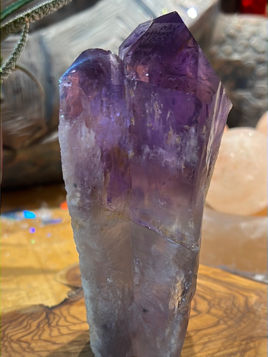 Twin Amethyst Root With Phantoms From Brazil