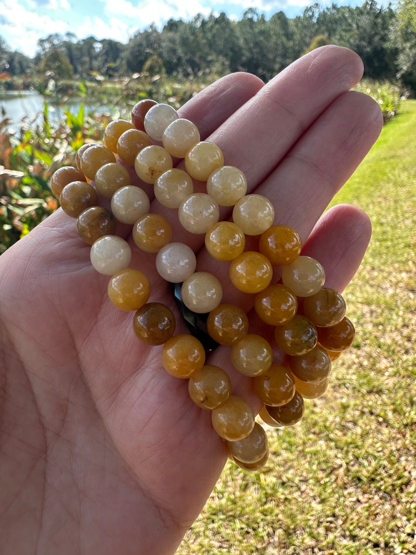 Yellow Jade Bracelet 8mm