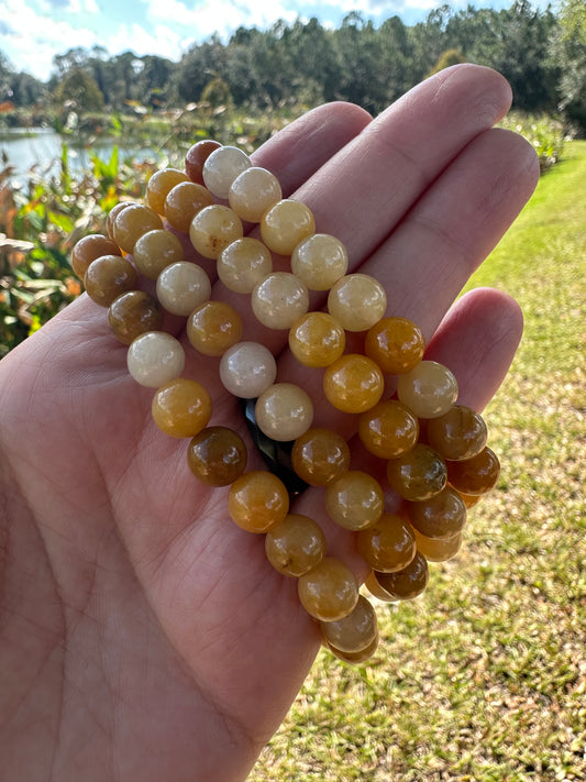 Yellow Jade Bracelet 8mm