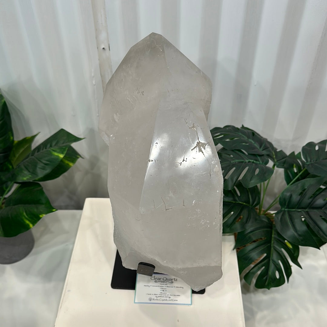 Clear Quartz From Brazil With Stand