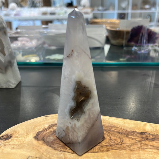 Druzy Agate Obelisk