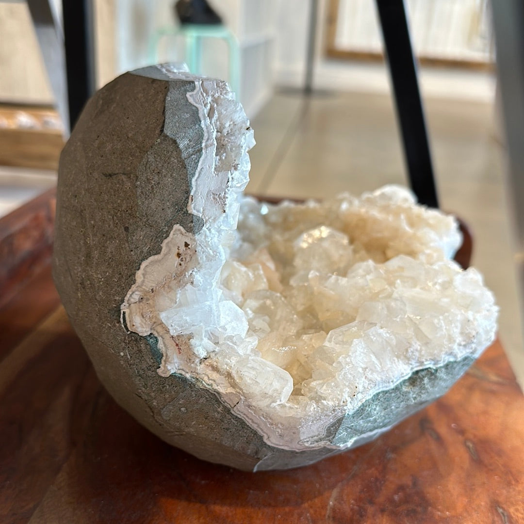 Apophyllite Cluster - Half Geode