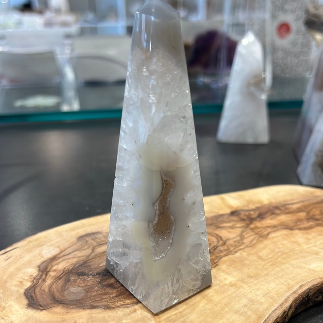 Druzy Agate Tower