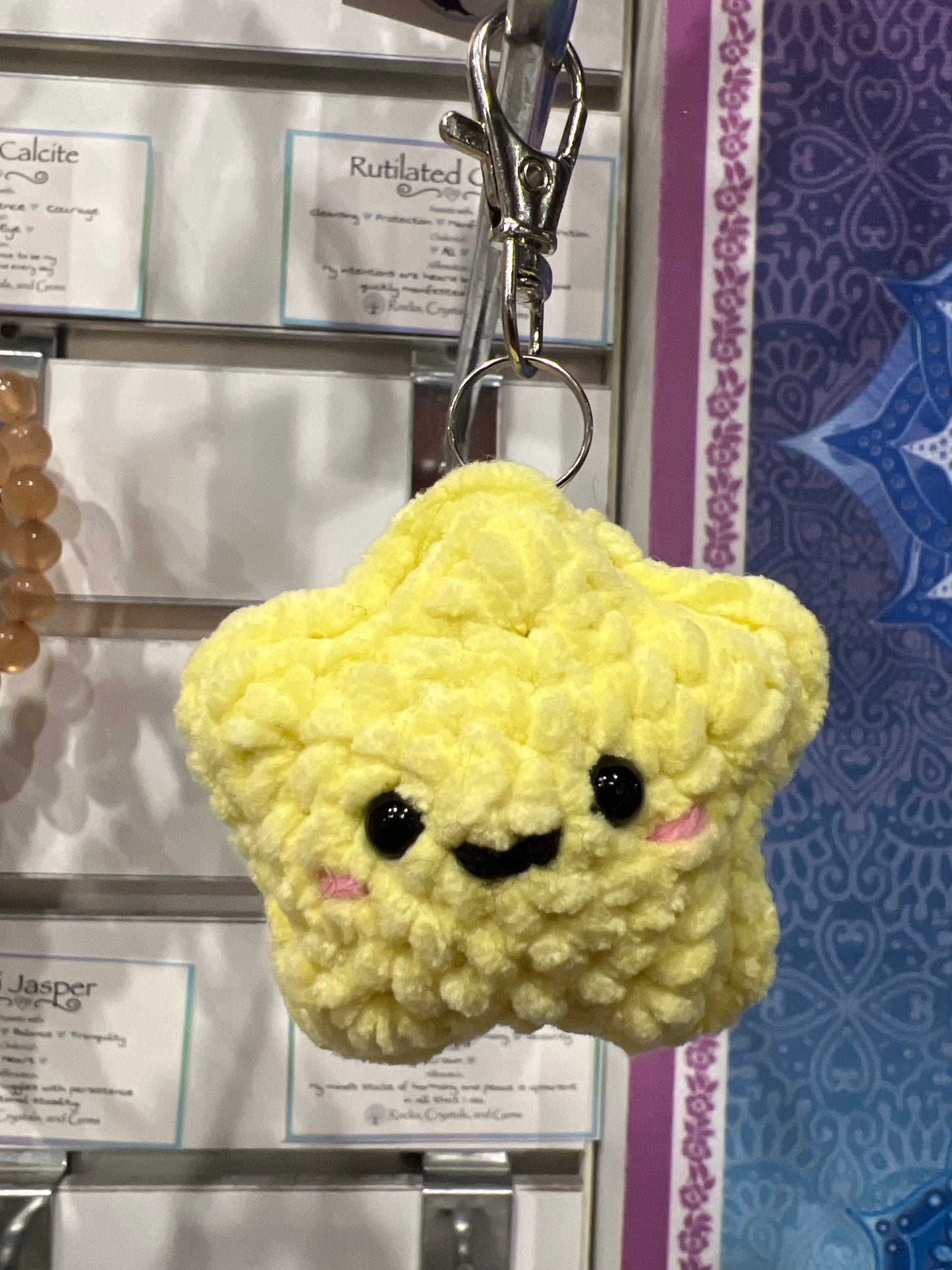 Handmade Crochet Star Keychain