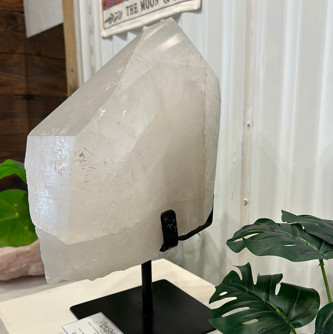 Clear Quartz From Brazil With Stand