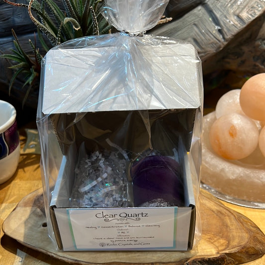 Clear Quartz Bracelet & Healing Candle
