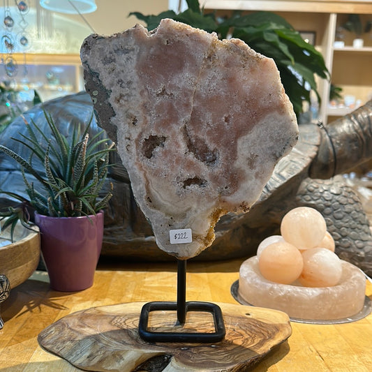Pink Amethyst on Custom Stand - #36