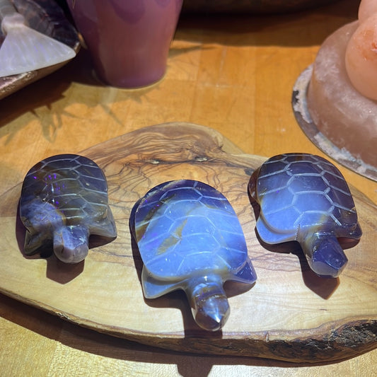 Purple Chalcedony Turtle