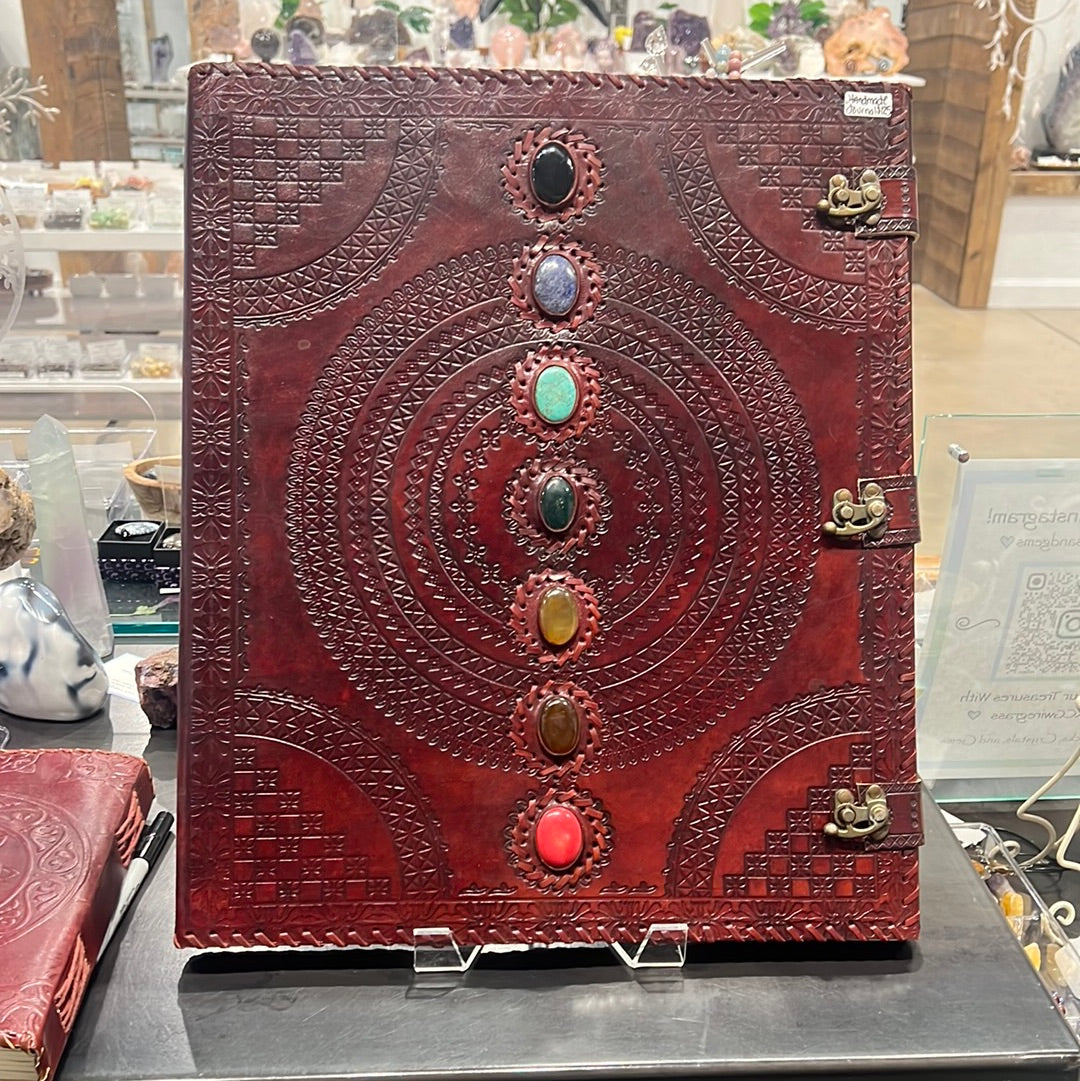 Handmade Leather XL Chakra Journal