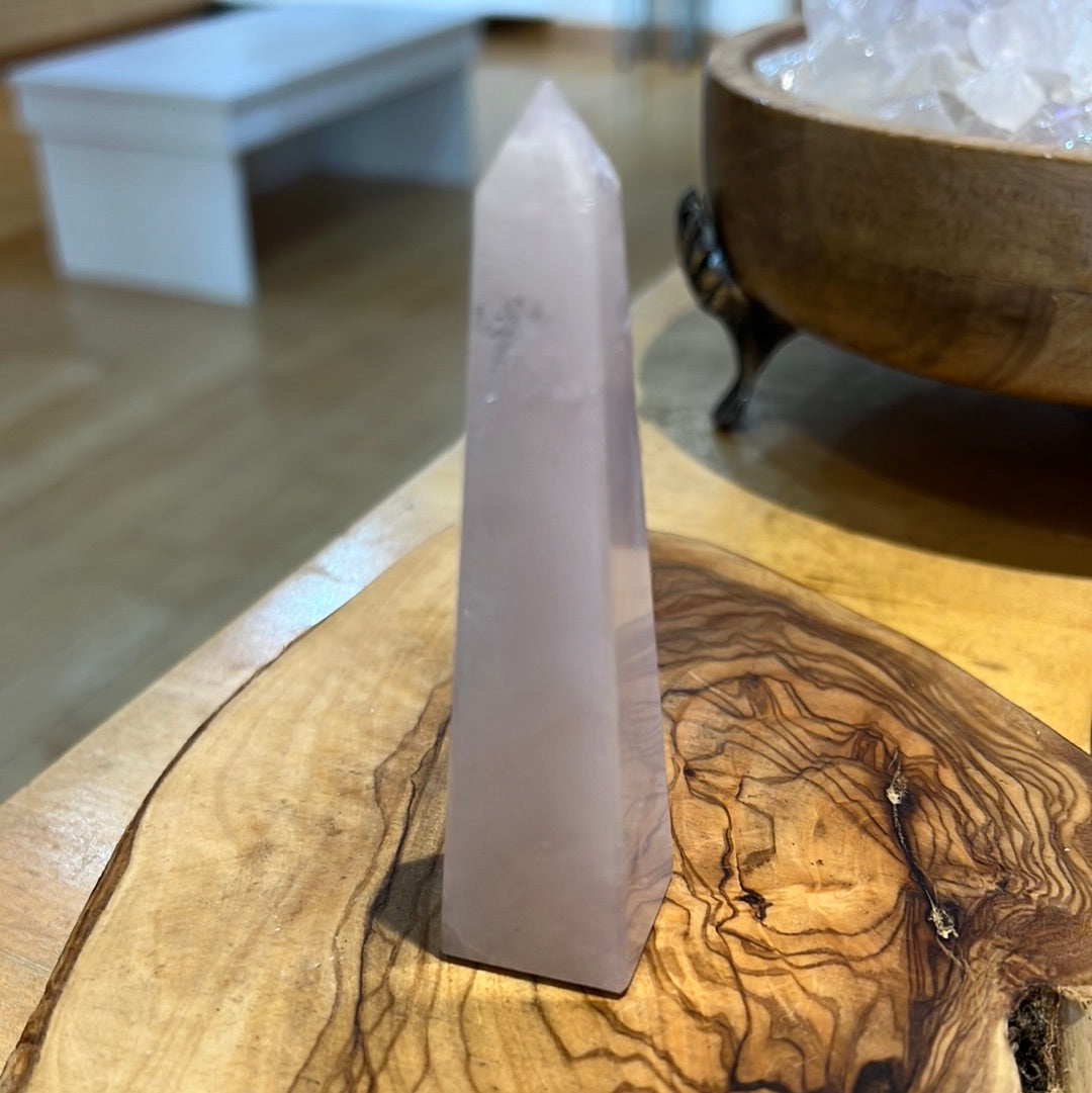 Rose Quartz Obelisk From Brazil