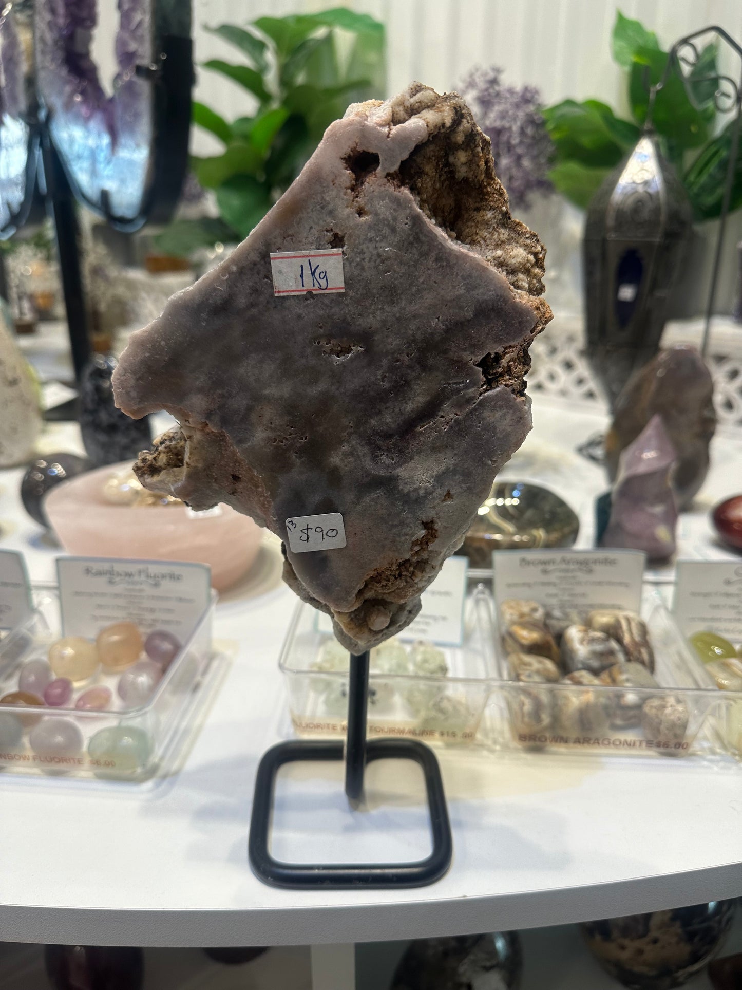 Pink Amethyst on Custom Stand - #13
