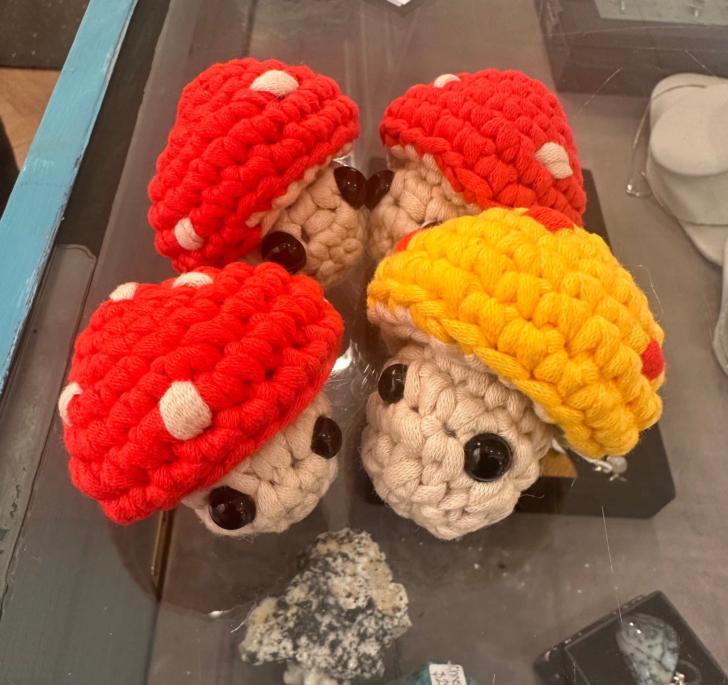 Handmade crochet Mushie pop