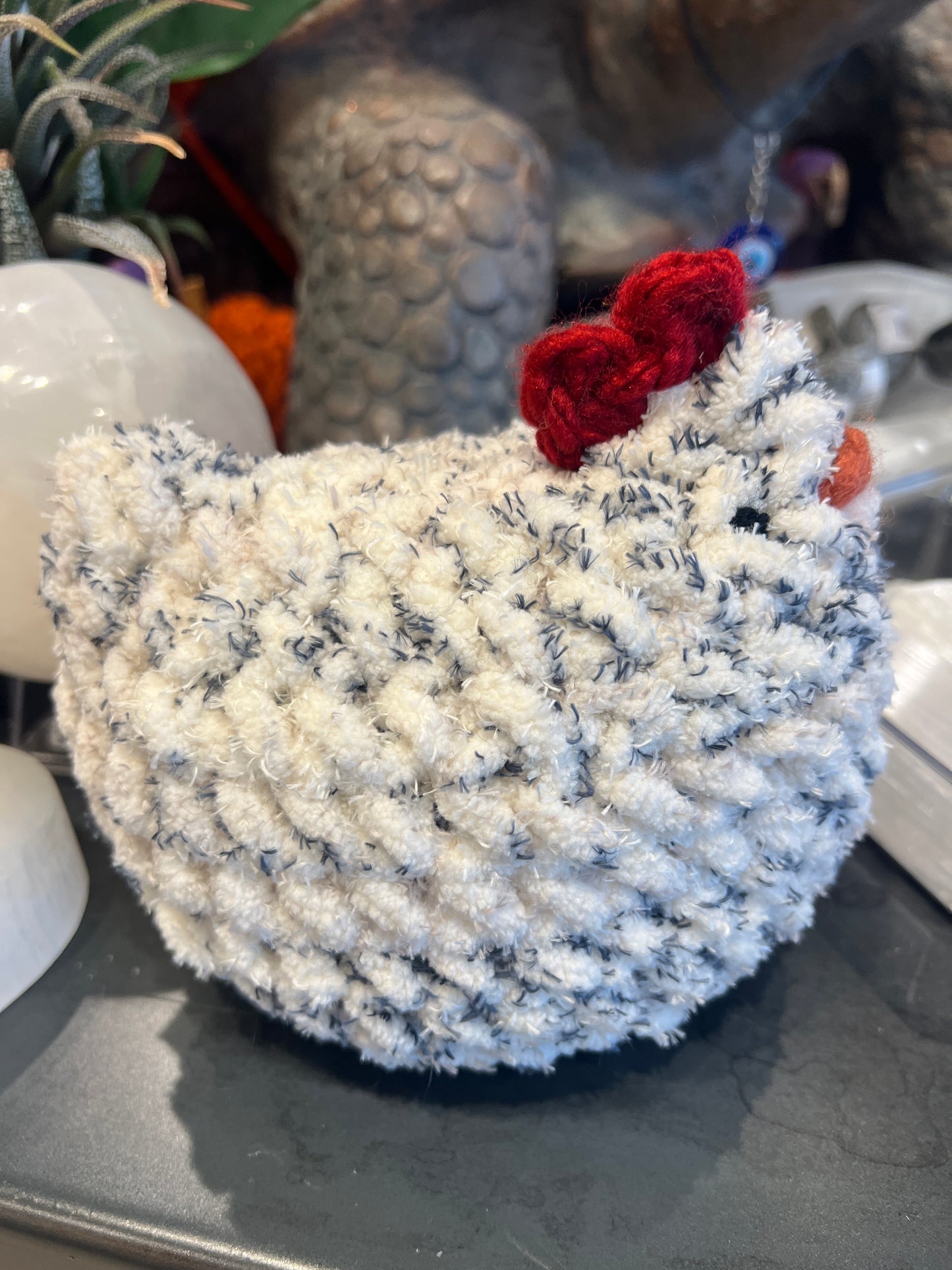Handmade Crochet Emotional Support Chicken