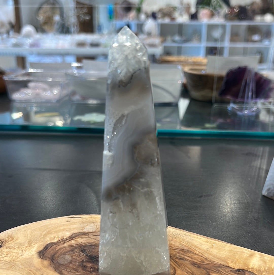 Druzy Agate Obelisk