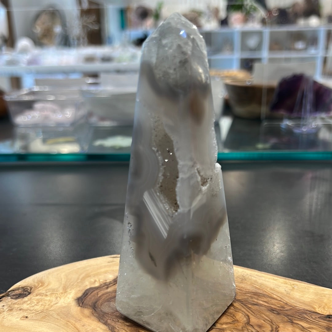 Druzy Agate Obelisk