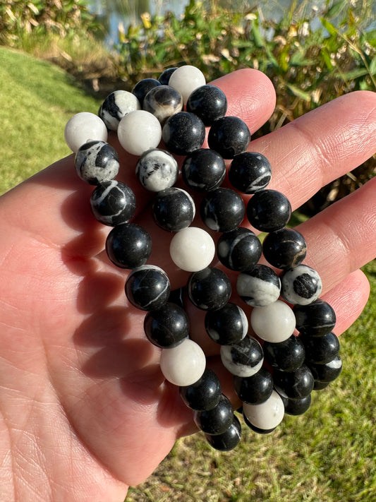 Zebra Jasper Bracelet 8mm