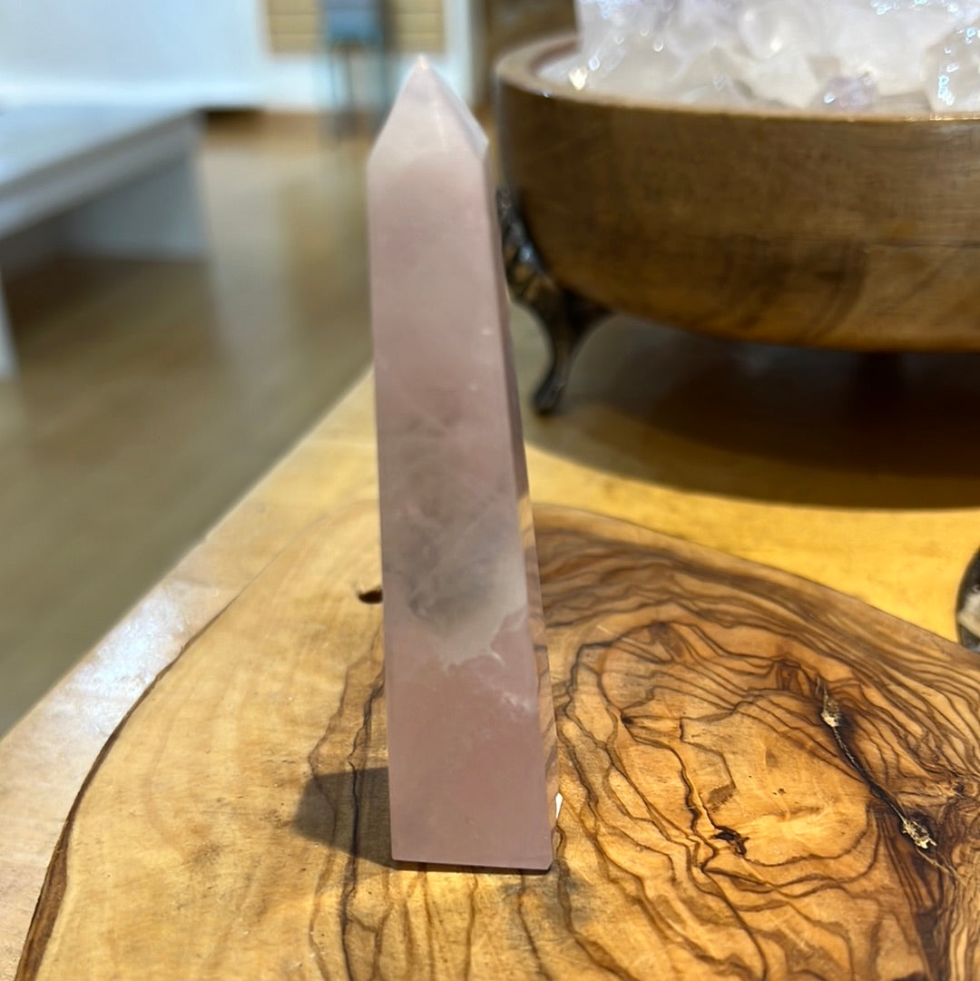 Rose Quartz Obelisk From Brazil