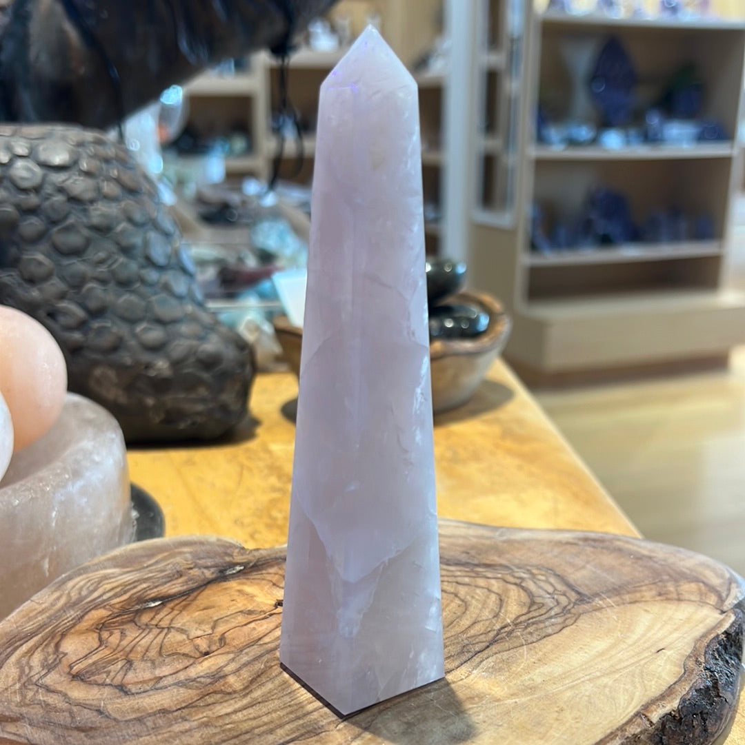 Rose Quartz Obelisk From Brazil