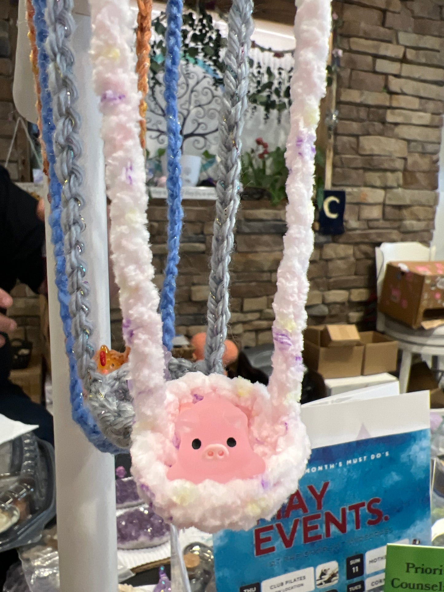 Handmade Crochet Swing Includes 1 Resin Figure