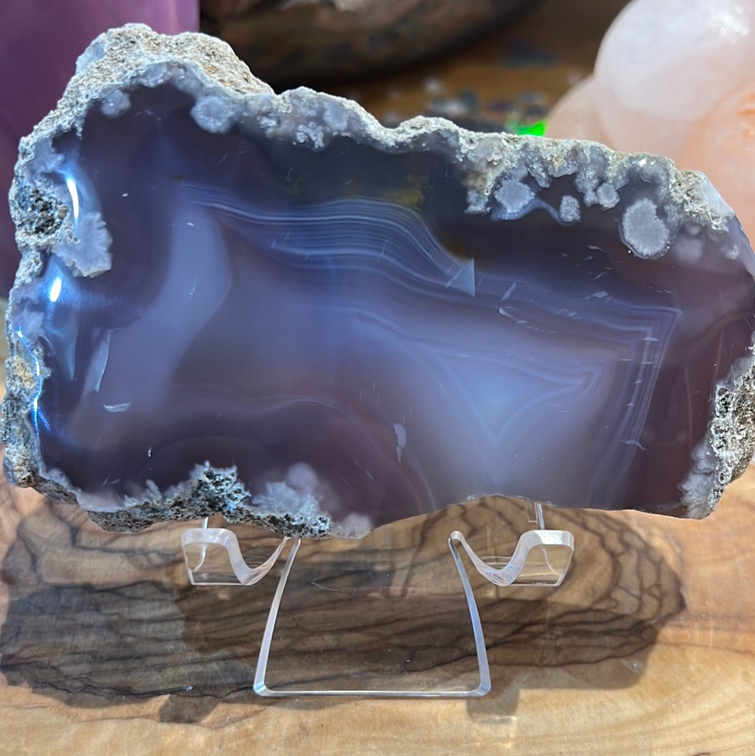Chunky Purple Chalcedony Slab