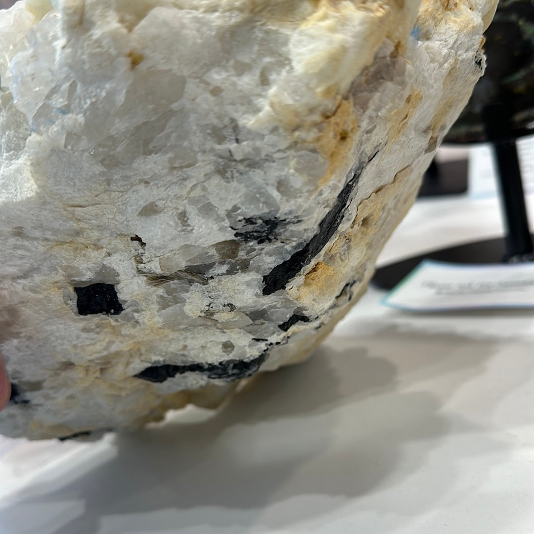 Rare Aquamarine With Cleavelandite and Black Tourmaline
