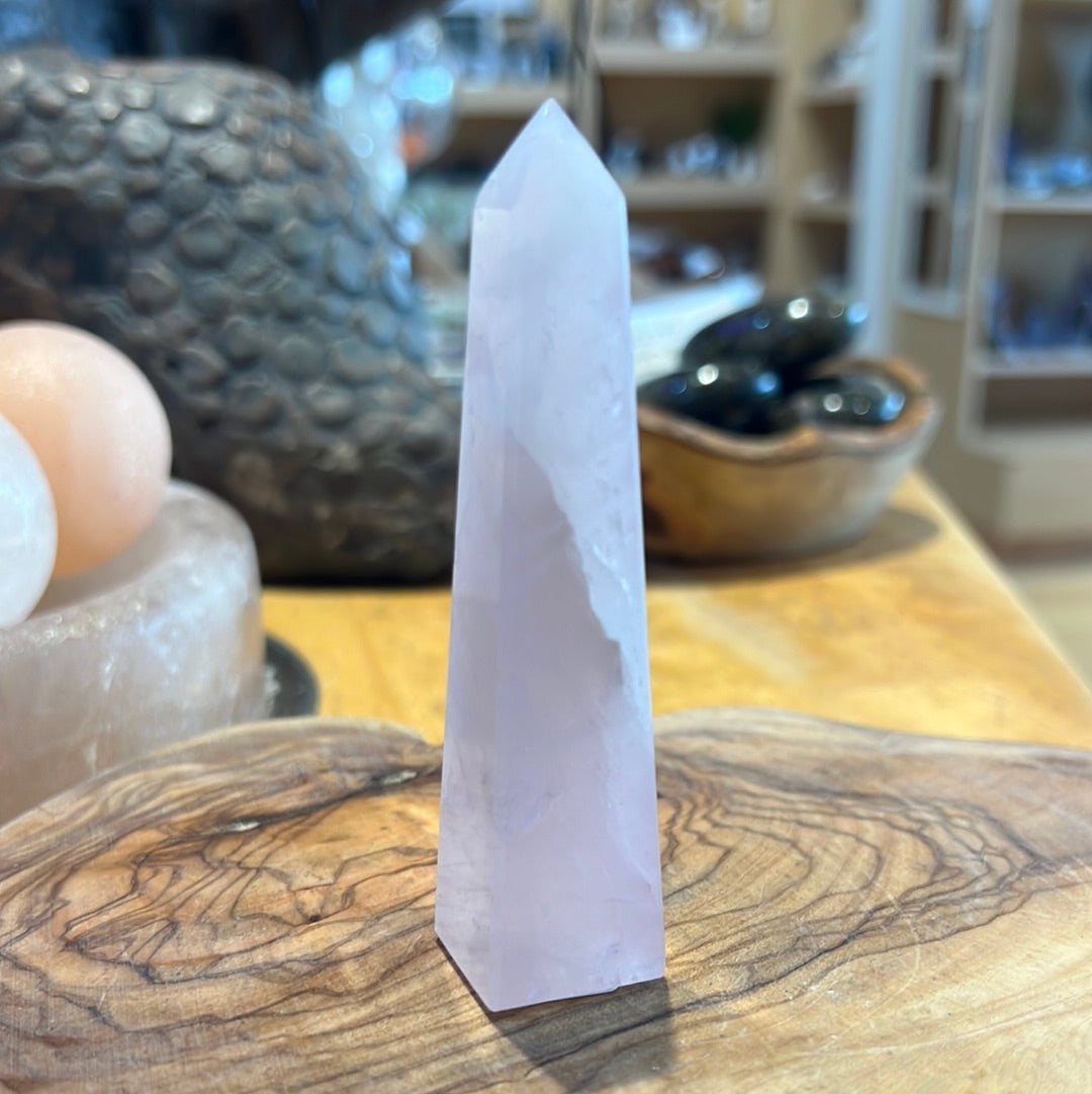 Rose Quartz Obelisk From Brazil