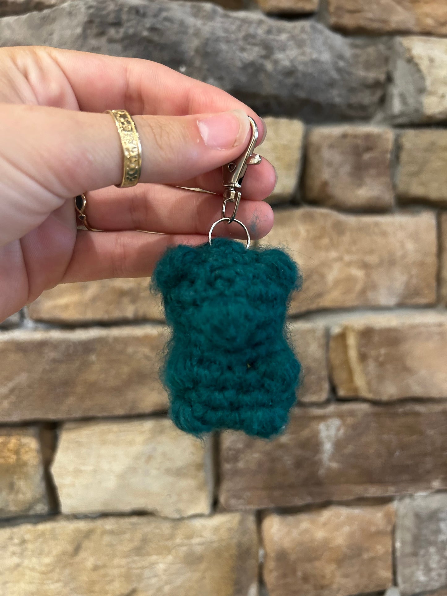 Crochet Gummy Bear Keychain