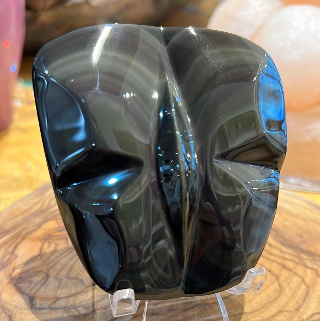 Rainbow Obsidian Butterfly On Stand