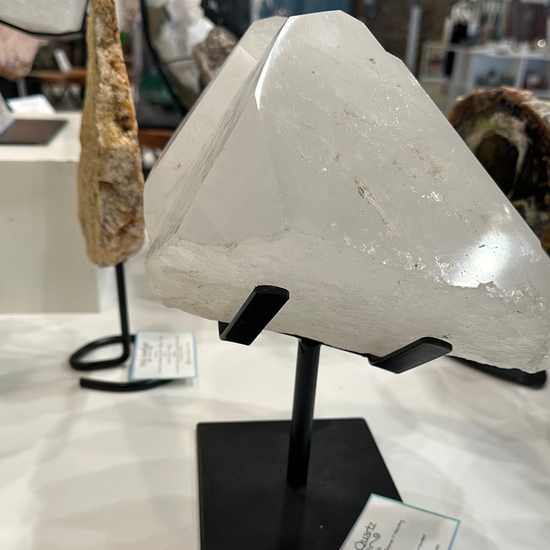 Clear Quartz From Brazil With Stand