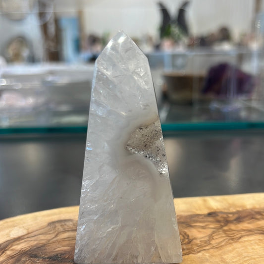 Druzy Agate Obelisk From Brazil