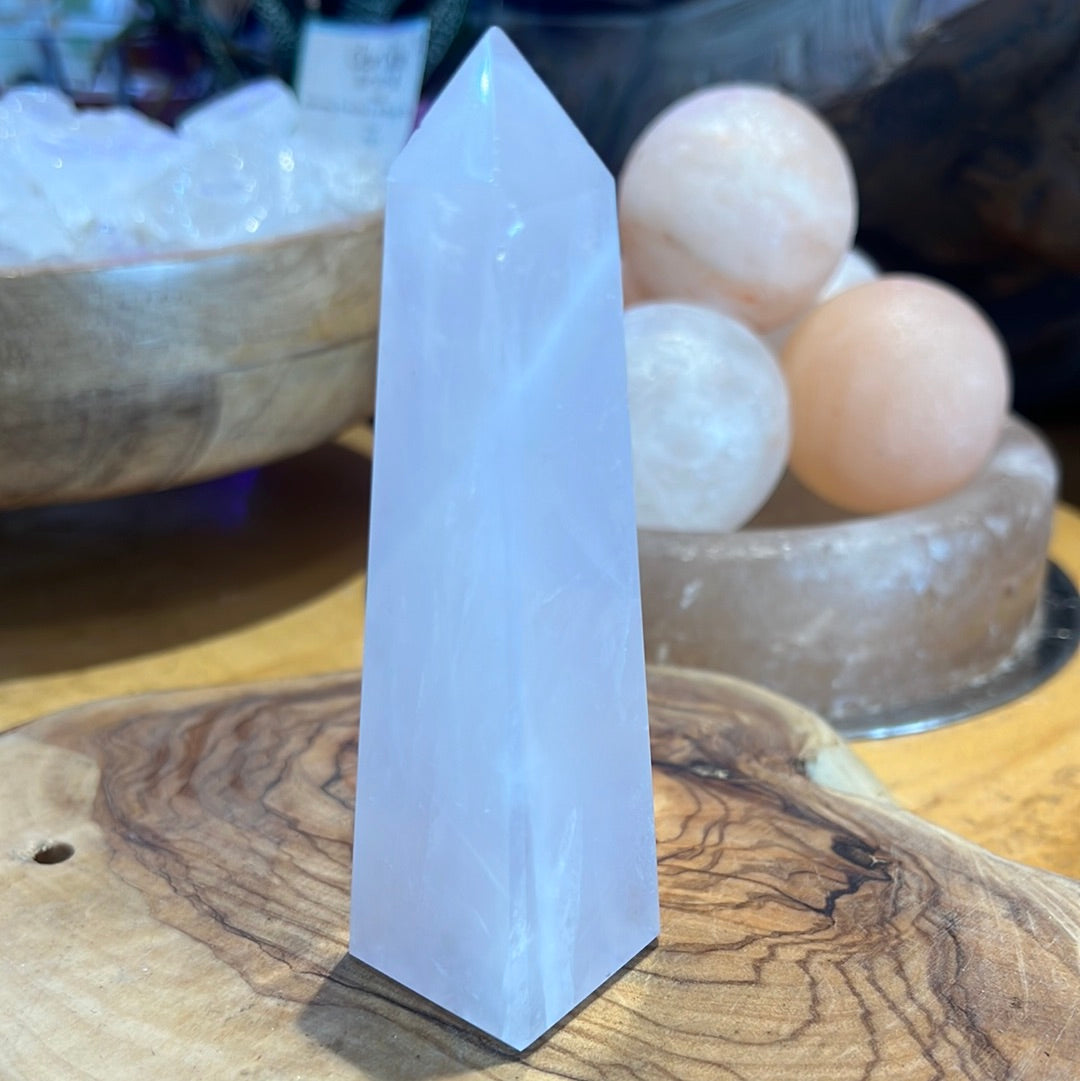 Rose Quartz Obelisk From Brazil