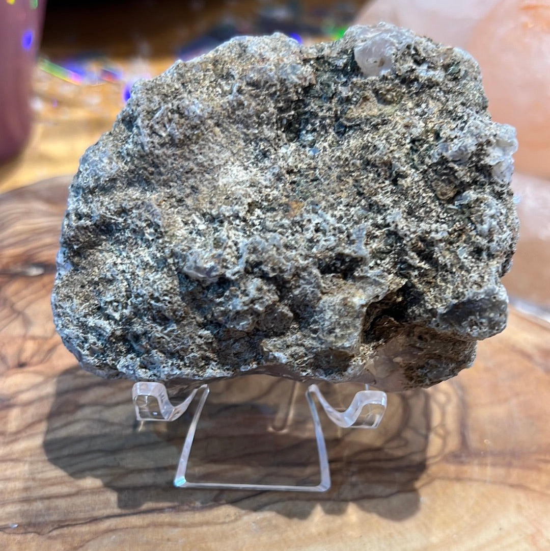 Half Polished Purple Chalcedony Slab