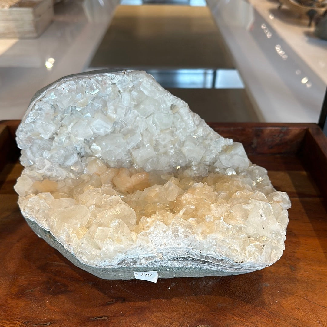 Apophyllite Cluster - Half Geode
