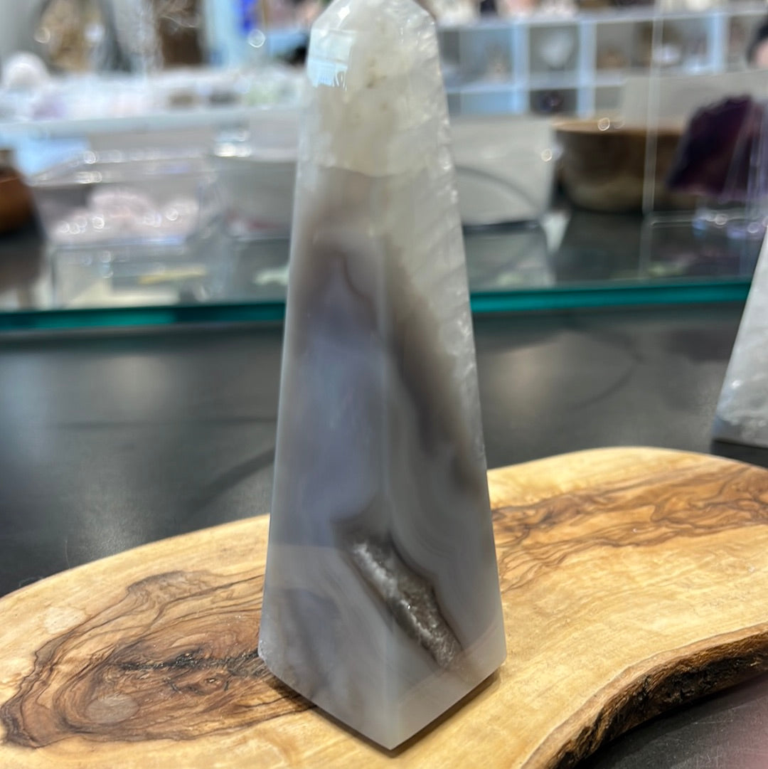 Druzy Agate Tower