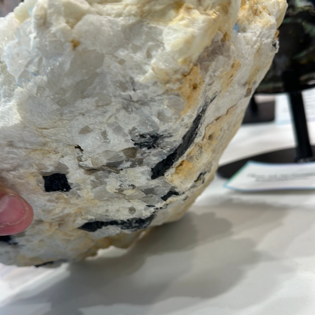 Rare Aquamarine With Cleavelandite and Black Tourmaline