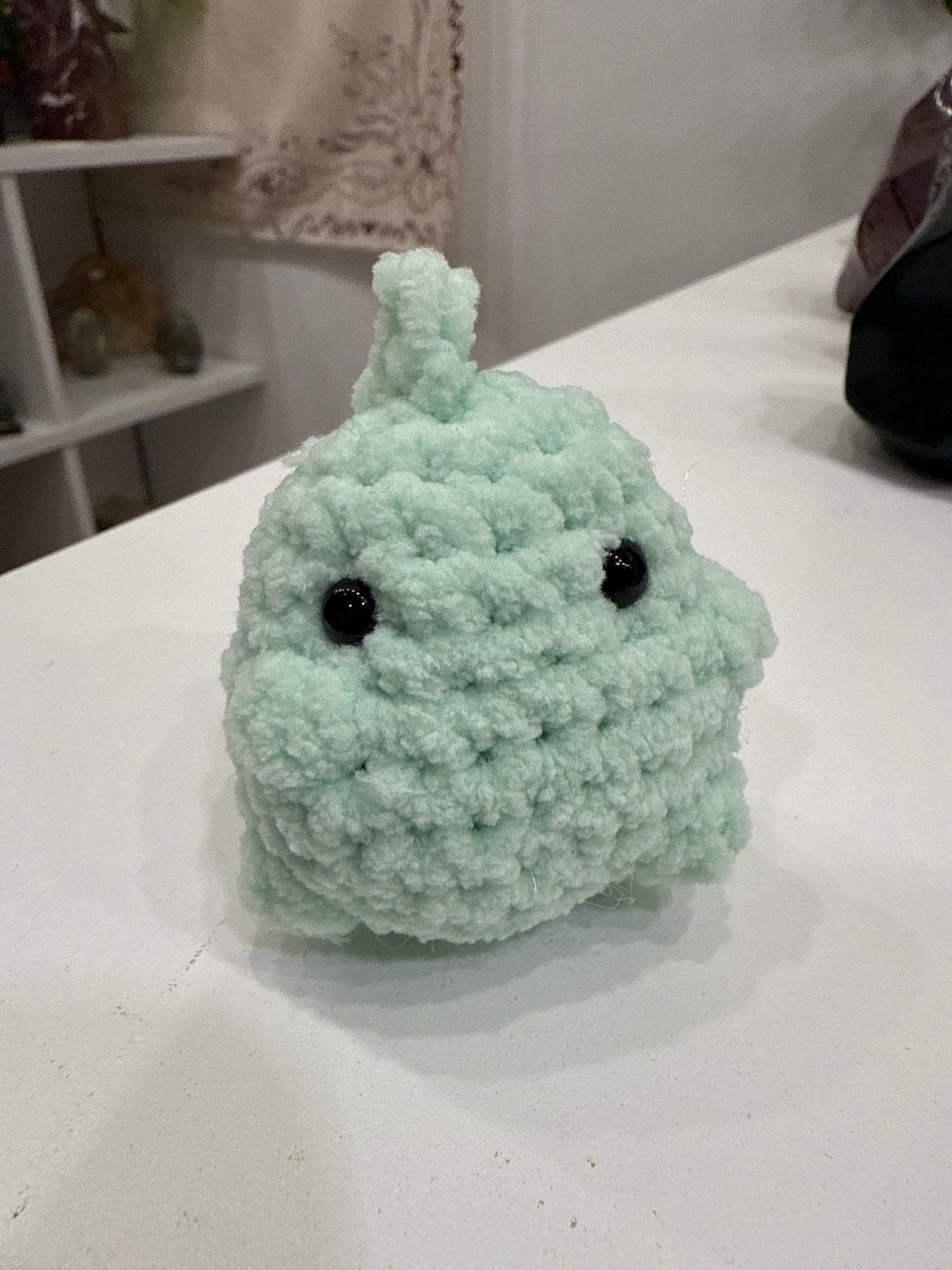 Handmade Crochet Dino Keychain
