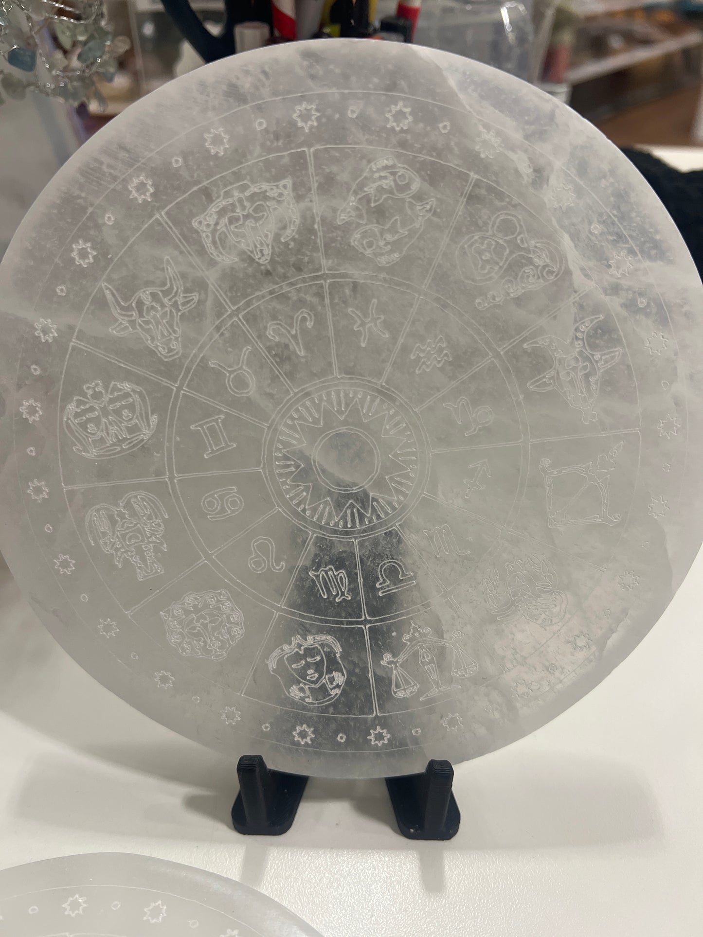 Selenite Zodiac Charging Plate