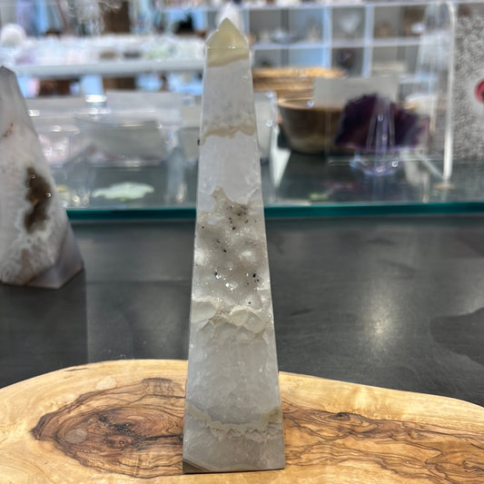 Druzy Agate Obelisk