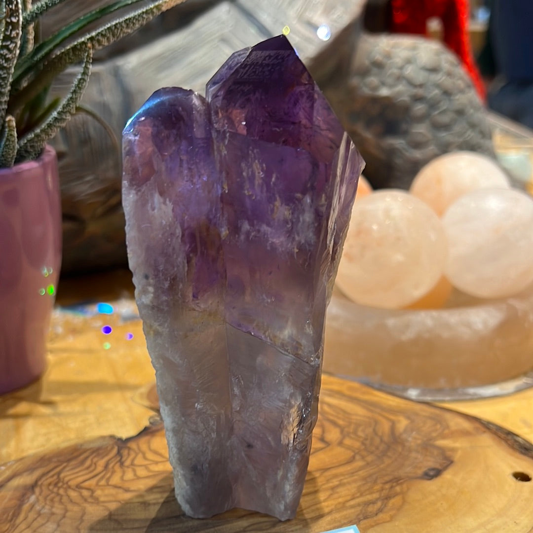 Twin Amethyst Root With Phantoms From Brazil