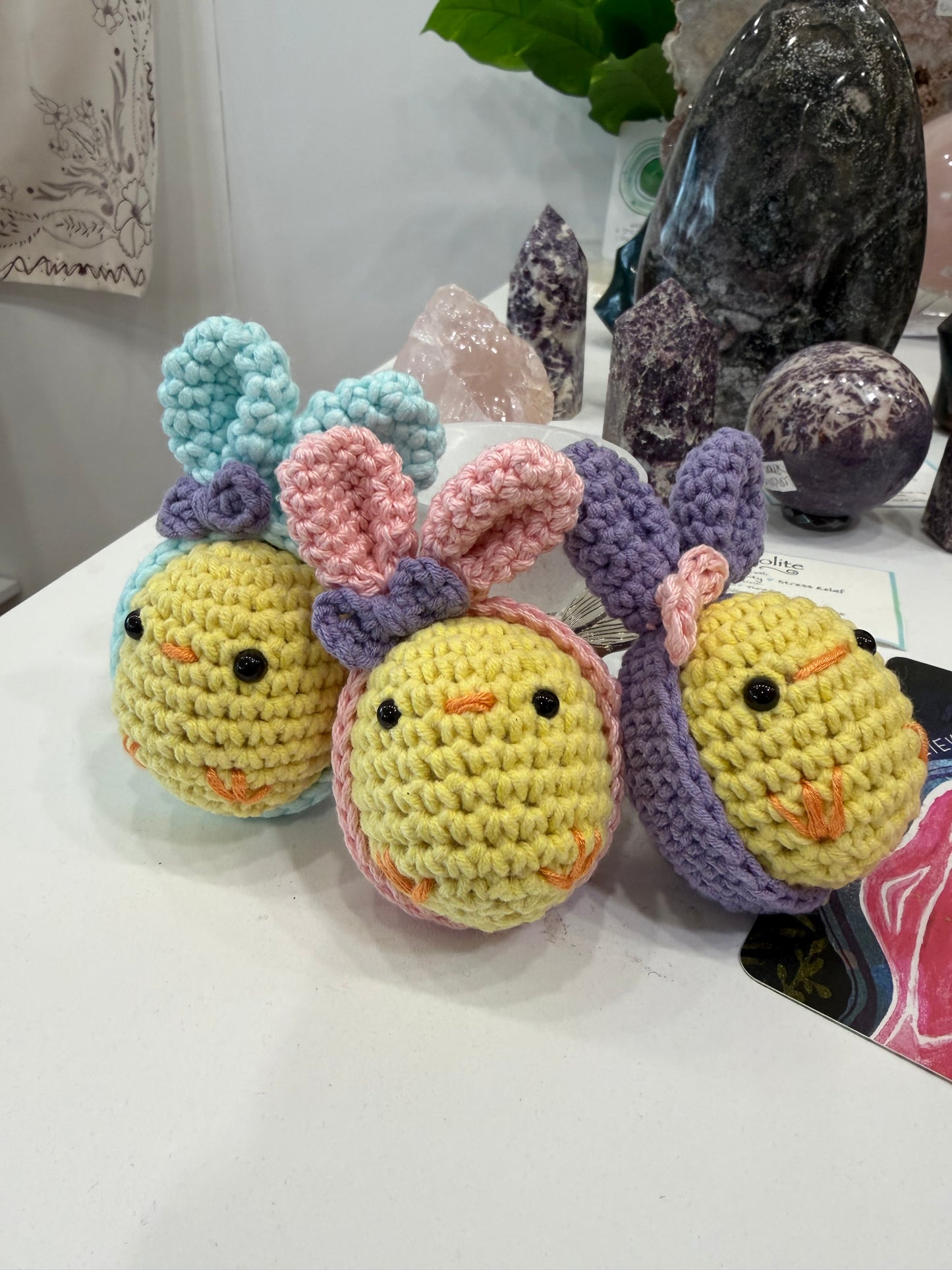 Handmade Crochet Easter Bunny Chicks
